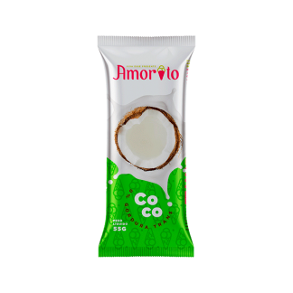 Caixa de Picolés de Frutas Coco - 24 unidades