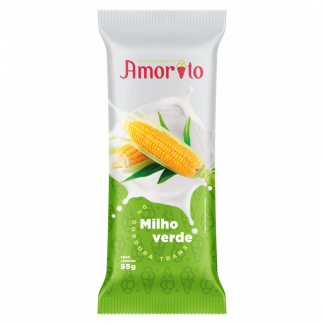 Caixa de Picolés Cremosos Milho verde - 24 unidades